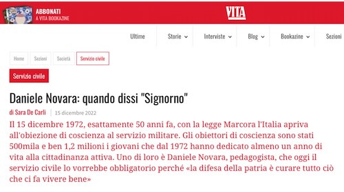 Daniele Novara: quando dissi "Signorno", articolo di Sara De Carli pubblicato da Vita.it
