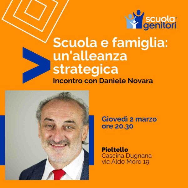 Incontro della Scuola Genitori di Pioltello 2023 con Daniele Novara, giovedì 2 marzo