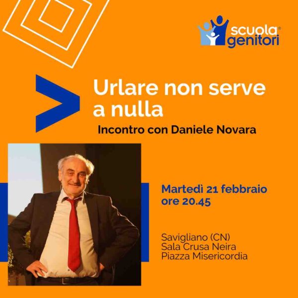 Incontro della Scuola Genitori di Savigliano (CN) con Daniele Novara, 21 febbraio 2023