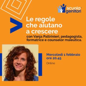 Incontro della Scuola Genitori online Val Brembana condotto da Vanja Paltrinieri, 1 febbraio 2023