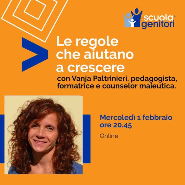 Incontro della Scuola Genitori online Val Brembana condotto da Vanja Paltrinieri, 1 febbraio 2023
