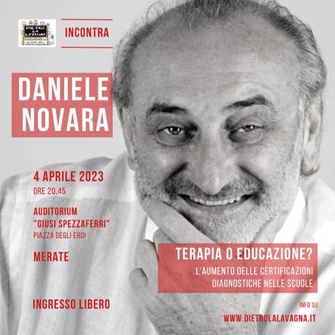 Incontro gratuito con Daniele Novara a Merate dedicato all'eccesso di neurodiagnosi infantili, martedì 4 aprile 2023