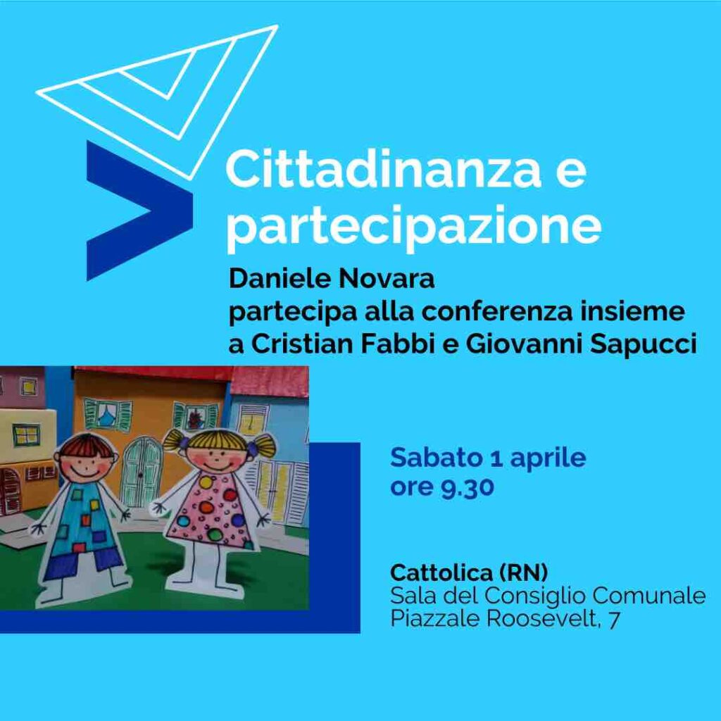 Evento con Daniele Novara dedicato all'infanzia, a Cattolica (RN), sabato 1 aprile 2023