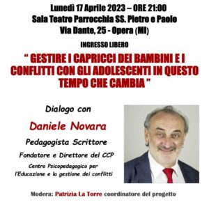 Daniele Novara a Opera lunedì 17 aprile 2023 alle 21.00