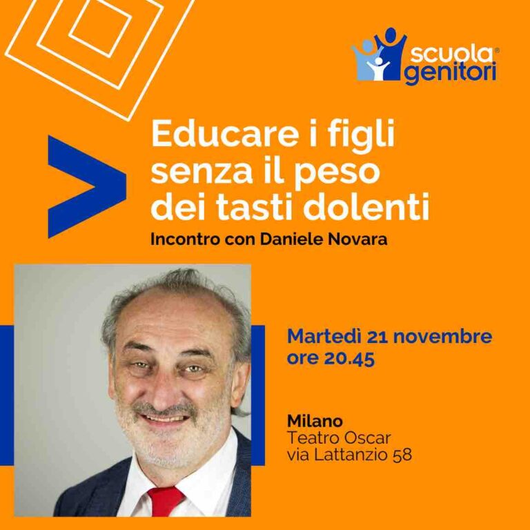 Scuola Genitori Milano 21 novembre 2023 con Daniele Novara