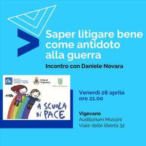 Incontro con Daniele Novara a Vigevano "Saper litigare bene come antidoto alla violenza", venerdì 28 aprile 2023 alle 21.00