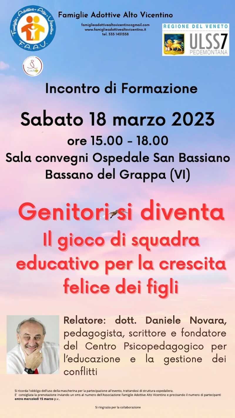 Incontro con Daniele Novara a Bassano del Grappa, sabato 18 marzo 2023