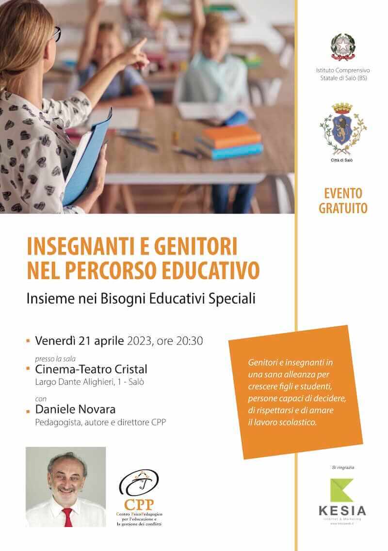Incontro con Daniele Novara a Salò (BS) venerdì 21 aprile 2023