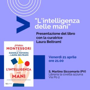Beltrami Laura presenta il libro "L'intelligenza delle mani" il 21 aprile 2023