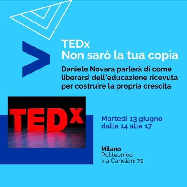 Daniele Novara al TEDxPolitecnico di Mialno, 13 giugno 2023