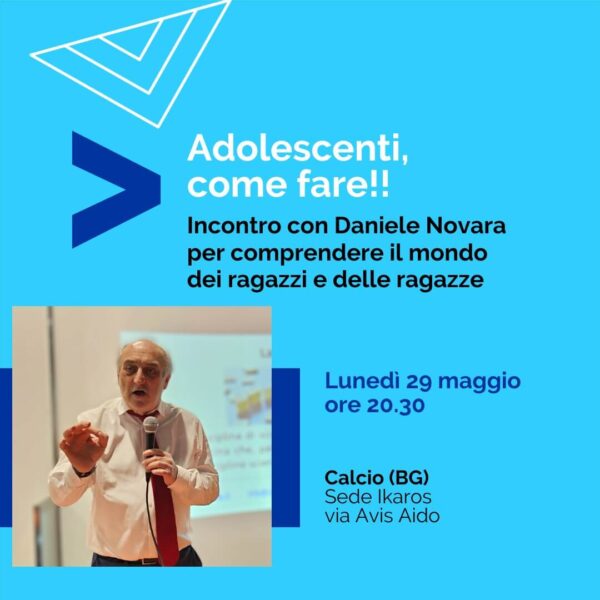 Incontro con Daniele Novara a Calcio (BG), lunedì 29 maggio 2023