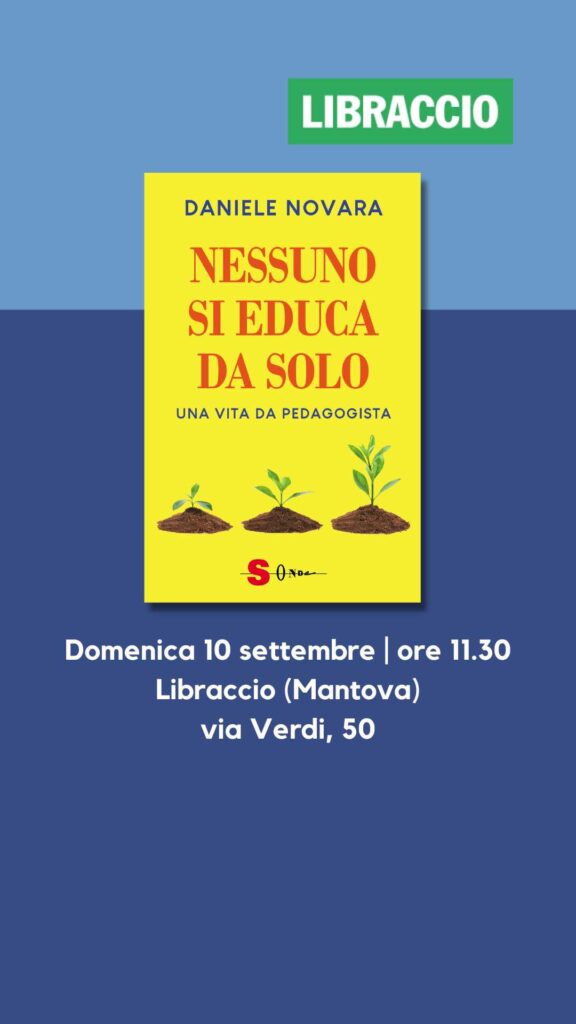 Daniele Novara presenta a Mantova il suo ultimo libro "Nessuno si educa da solo", domenica 10 settembre 2023