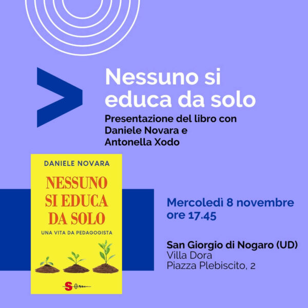 Daniele Novara presenta il suo ultimo libro a San Giorgio di Nogaro (UD), mercoledì 8 novembre