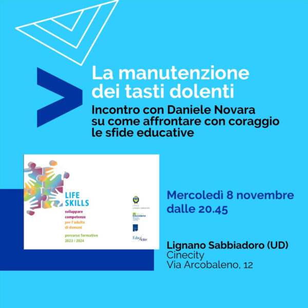 Incontro con Daniele Novara a Lignano Sabbiadoro, mercoledì 8 novembre alle 20.45, dedicato alla manutenzione dei tasti dolenti