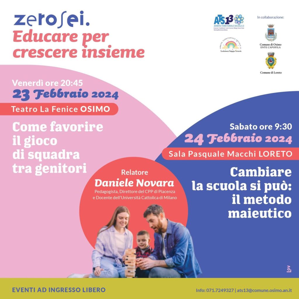 Daniele Novara interviene a Osimo (AN) venerdì 23 febbraio 2024