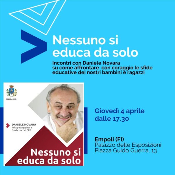 Incontro con il pedagogista Daniele Novara a Empoli, giovedì 4 aprile 2024
