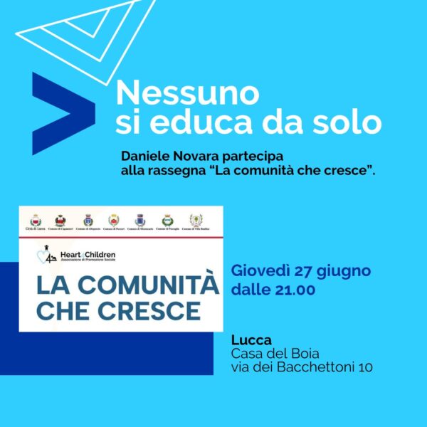 Nessuno si educa da solo