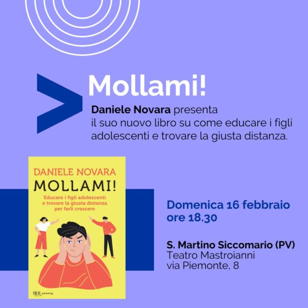 Daniele Novara presenta il suo ultimo libro "Mollami" a San Martino Siccomario (PV), domenica 16 febbraio 2025