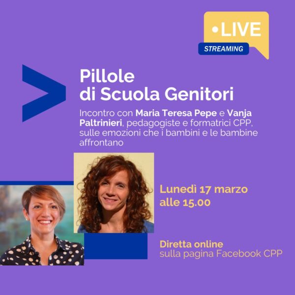 Diretta Facebook dedicata alle Pillole di Scuola Genitori, marzo 2025
