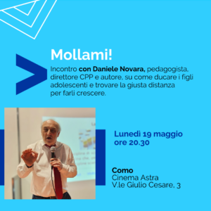 Daniele Novara a Como per un evento su come educare i figli adolescenti