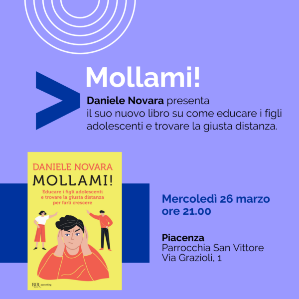 Daniele Novara presenta il suo libro "Mollami" a Piacenza, nella Parrocchia San Vittore