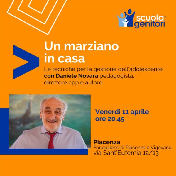 Scuola Genitori di Piacenza con Daniele Novara, 11 aprile 2025