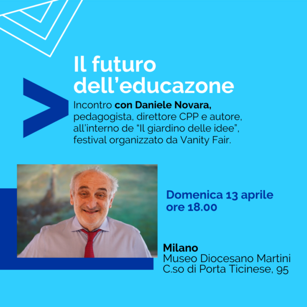 Daniele Novara a Milano per "il giardino delle idee"