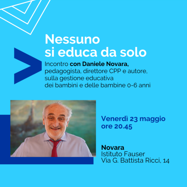 Nessuno di educa da solo, Daniele Novara a Novara