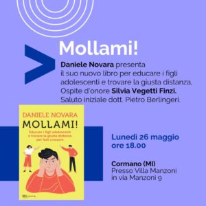Daniele Novara presenta il suo ultimo libro a Villa Manzoni, Cormano (MI), 26 maggio 2025