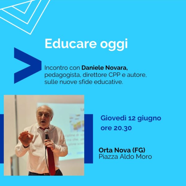 Incontro con Daniele Novara Orta Nova giovedì 12 giugno 2025