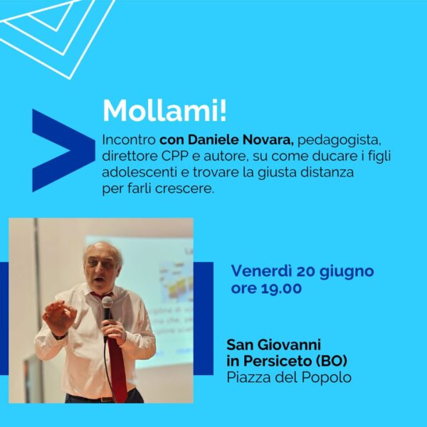 Daniele Novara a San Giovanni in Persiceto (BO) venerdì 20 giugno 2025