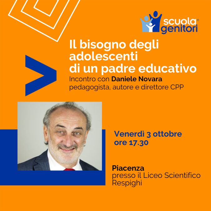 Scuola Genitori di Piacenza con Daniele Novara 3 ottobre 2025