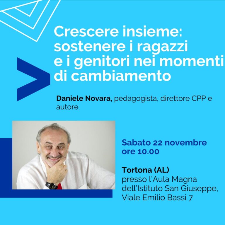 Daniele Novara a Tortona, 22 novembre 2025