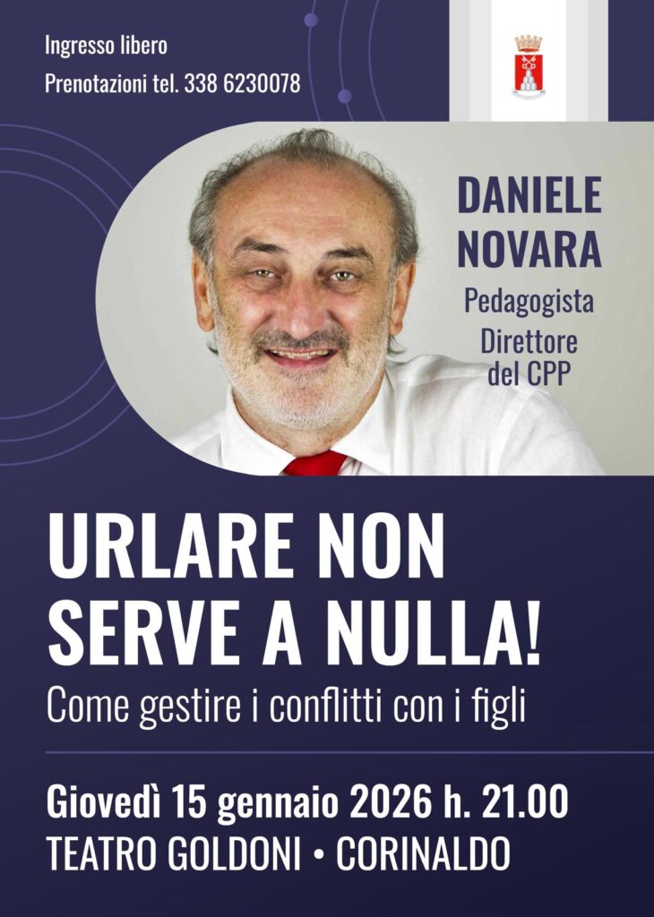 Daniele Novara a Corinaldo (AN) 16 gennaio 2026