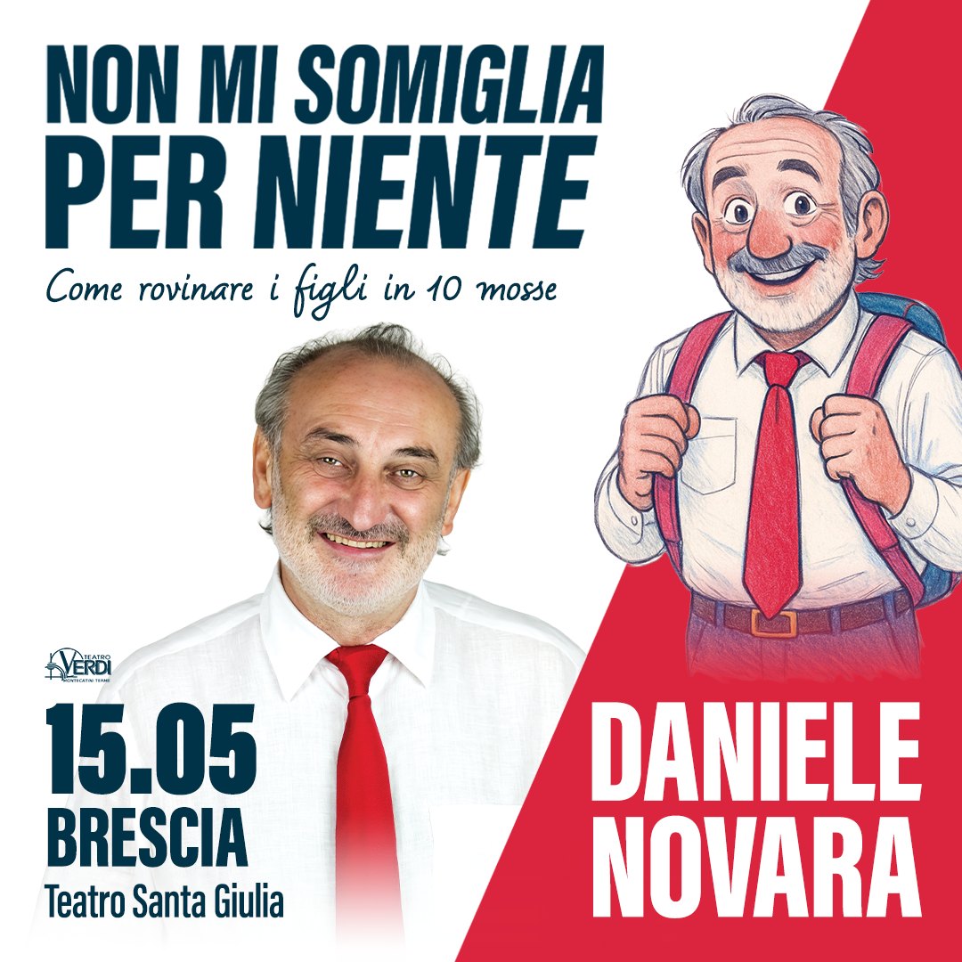Daniele Novara, Teatro a Brescia 15 maggio 2026