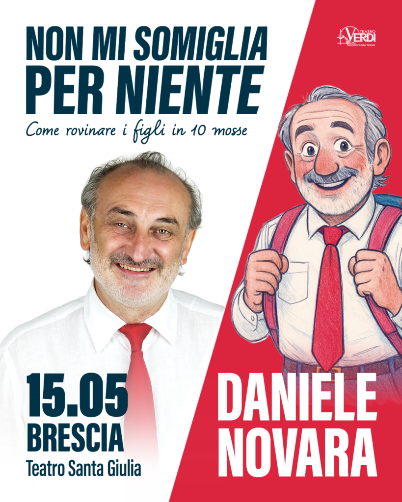 Locandina dello spettacolo teatrale di Daniele Novara a Brescia
