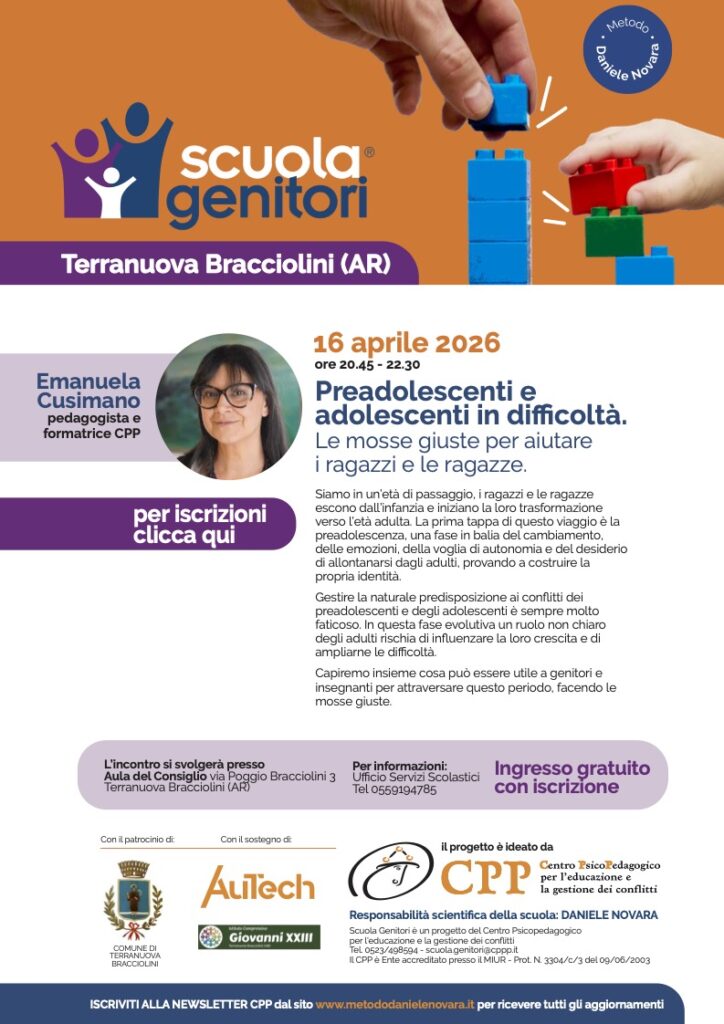 Scuola Genitori di Terranuova Bracciolini, 16 aprile 2026