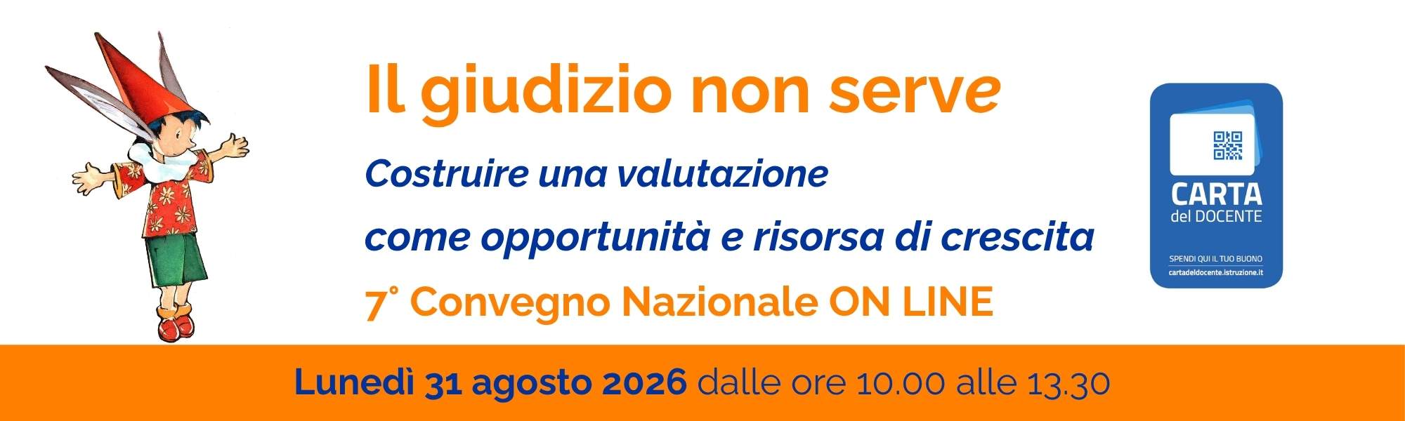 Banner Convegno online CPP 2026 dedicato al tema della valuzione scolastica