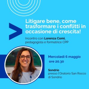 Incontro con Lorenza Comi sulla gestione dei conflitti, a Sondrio mercoledì 6 maggio 2026