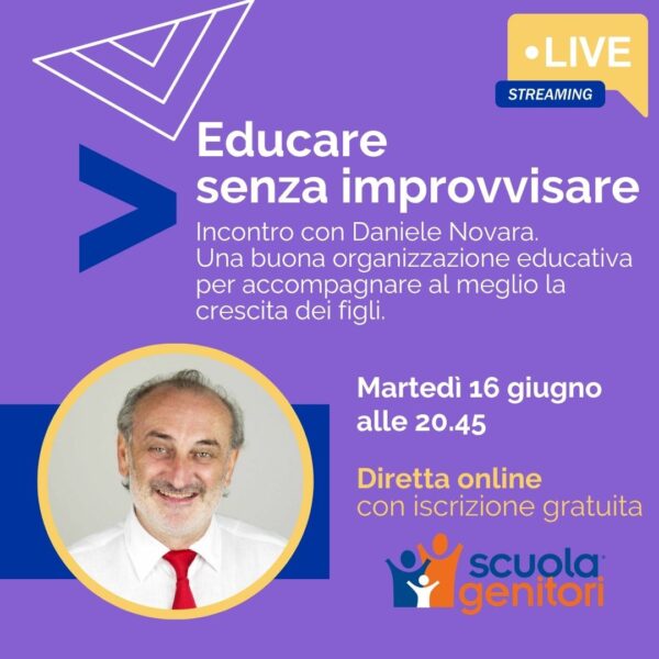 "Educare senza improvvisare", evento online con Daniele Novara, 16 giugno 2026