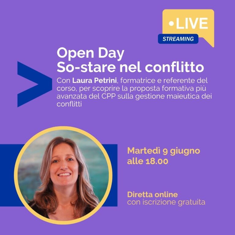 Presentazione del corso CPP "So-stare nel conflitto" con Laura Petrini, formatrice e referente del corso