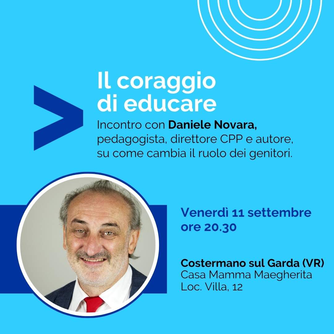 Il coraggio di educare, con Daniele Novara presso Costermano sul Garda in provincia di Verona