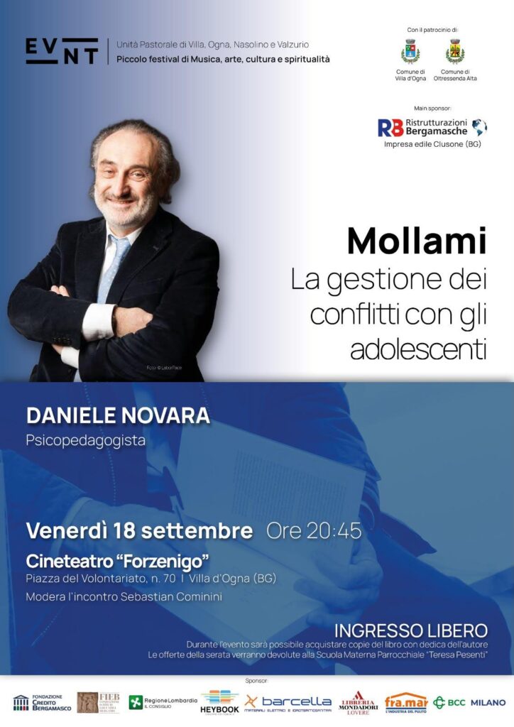 Locandina dell'evento con Daniele Novara