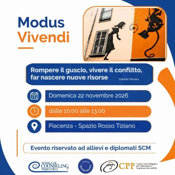 Modus vivendi, incontro con gli allievi e i diplomati della Scuola di Counseling Maieutico.